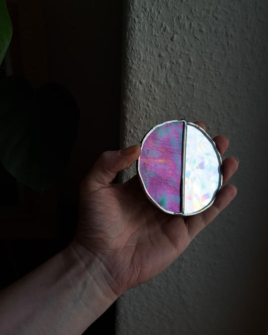 Moon Mirror Mini | Dark Pink Iridescent