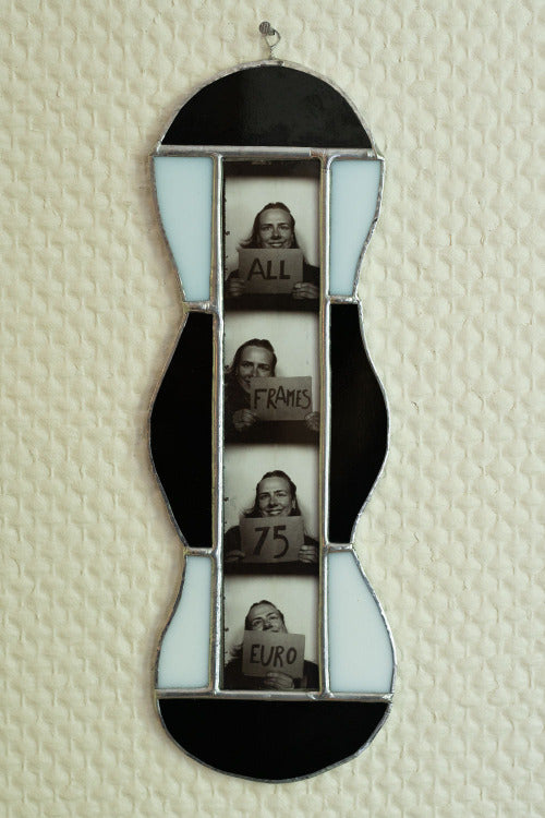 stained glass picture frame for photobooth pictures