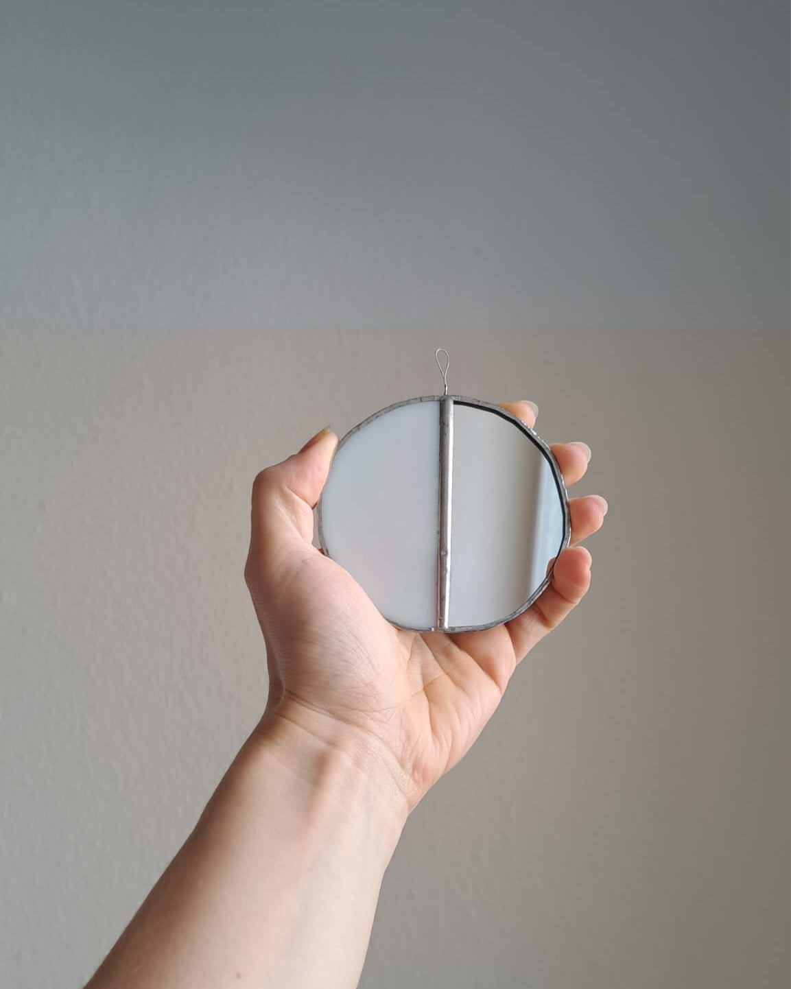Moon Mirror Mini | White Iridescent
