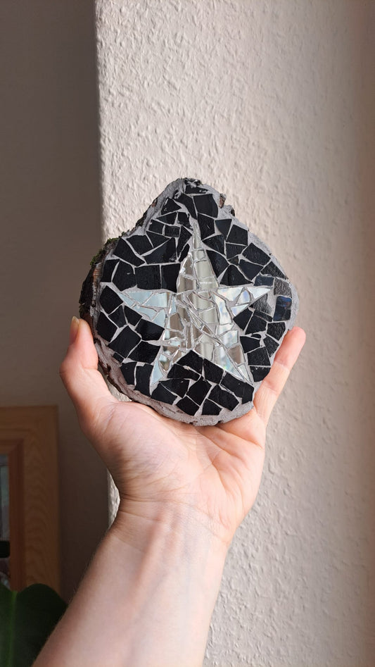 Star Coaster | Reclaimed Wood & Glass Mosaic
