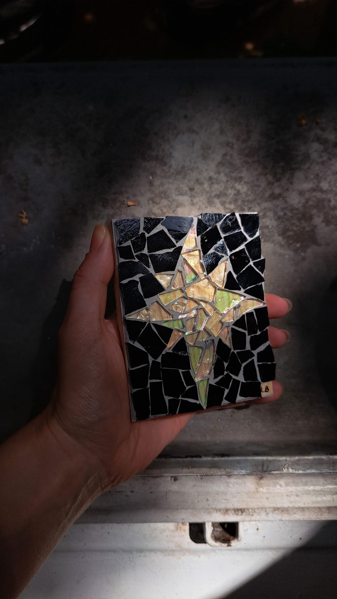Star | Reclaimed Wood & Glass Mosaic