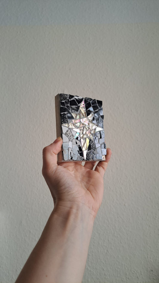 Star | Reclaimed Wood & Glass Mosaic