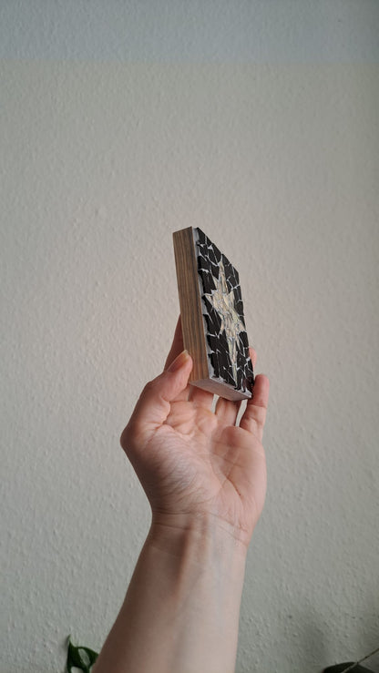 Star | Reclaimed Wood & Glass Mosaic