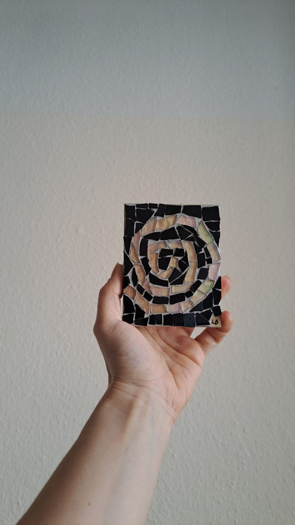 Spiral | Reclaimed Wood & Glass Mosaic