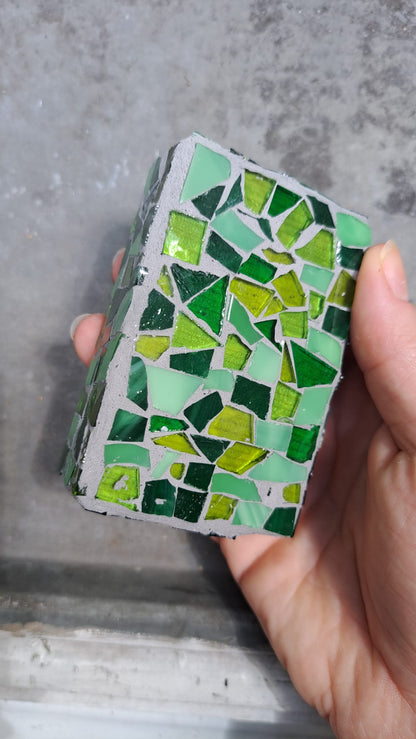 Green Giggles | Reclaimed Wood & Glass Mosaic