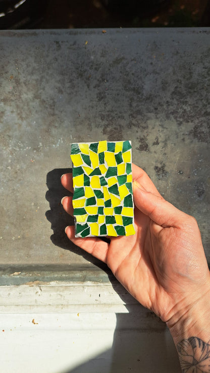 Lemon Love | Reclaimed Wood & Glass Mosaic