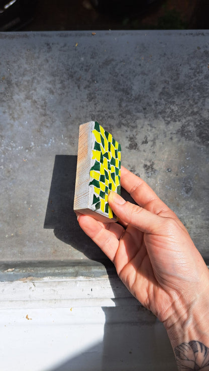Lemon Love | Reclaimed Wood & Glass Mosaic