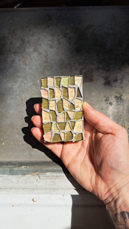 Glowy Gray | Reclaimed Wood & Glass Mosaic