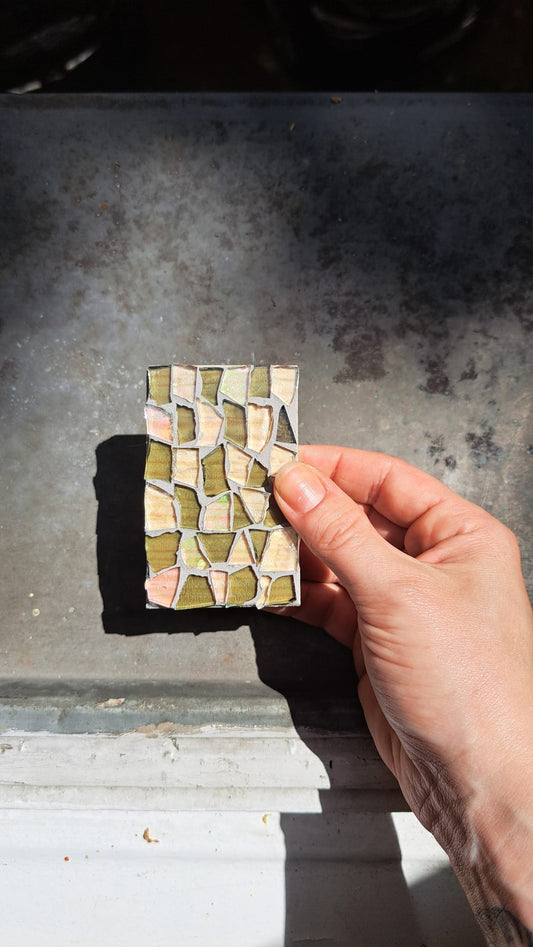 Glowy Gray | Reclaimed Wood & Glass Mosaic